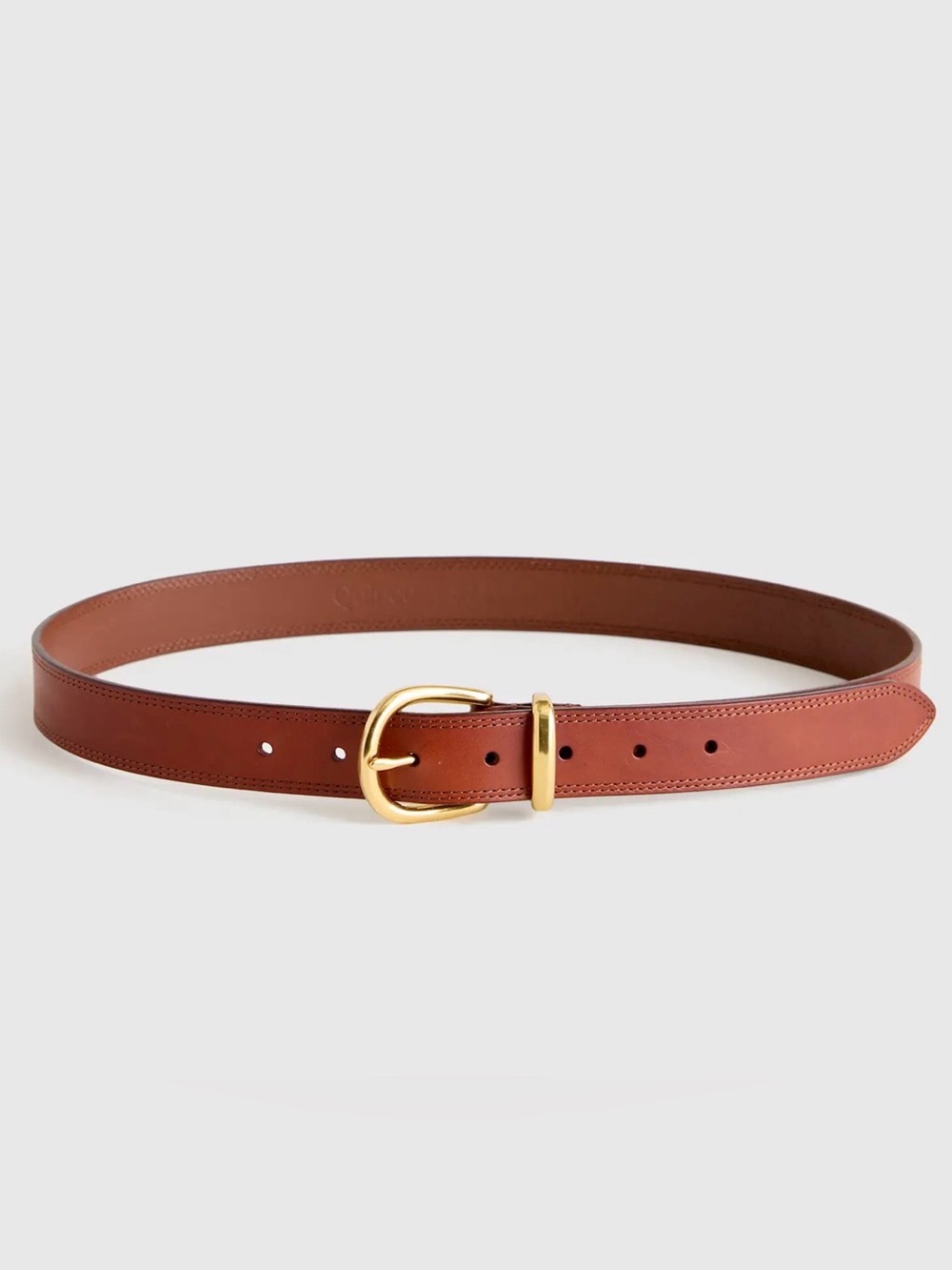 NWT Quince Allegra European Leather Belt in Saddle Size Medium